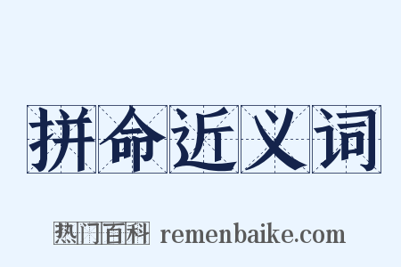 拼命近义词是什么意思的图片